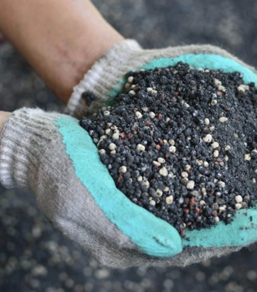 Gaia Green Organic Fertilizers on the Soil