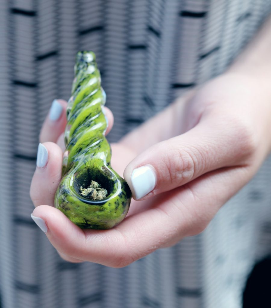 Cannabis Pipe Filled