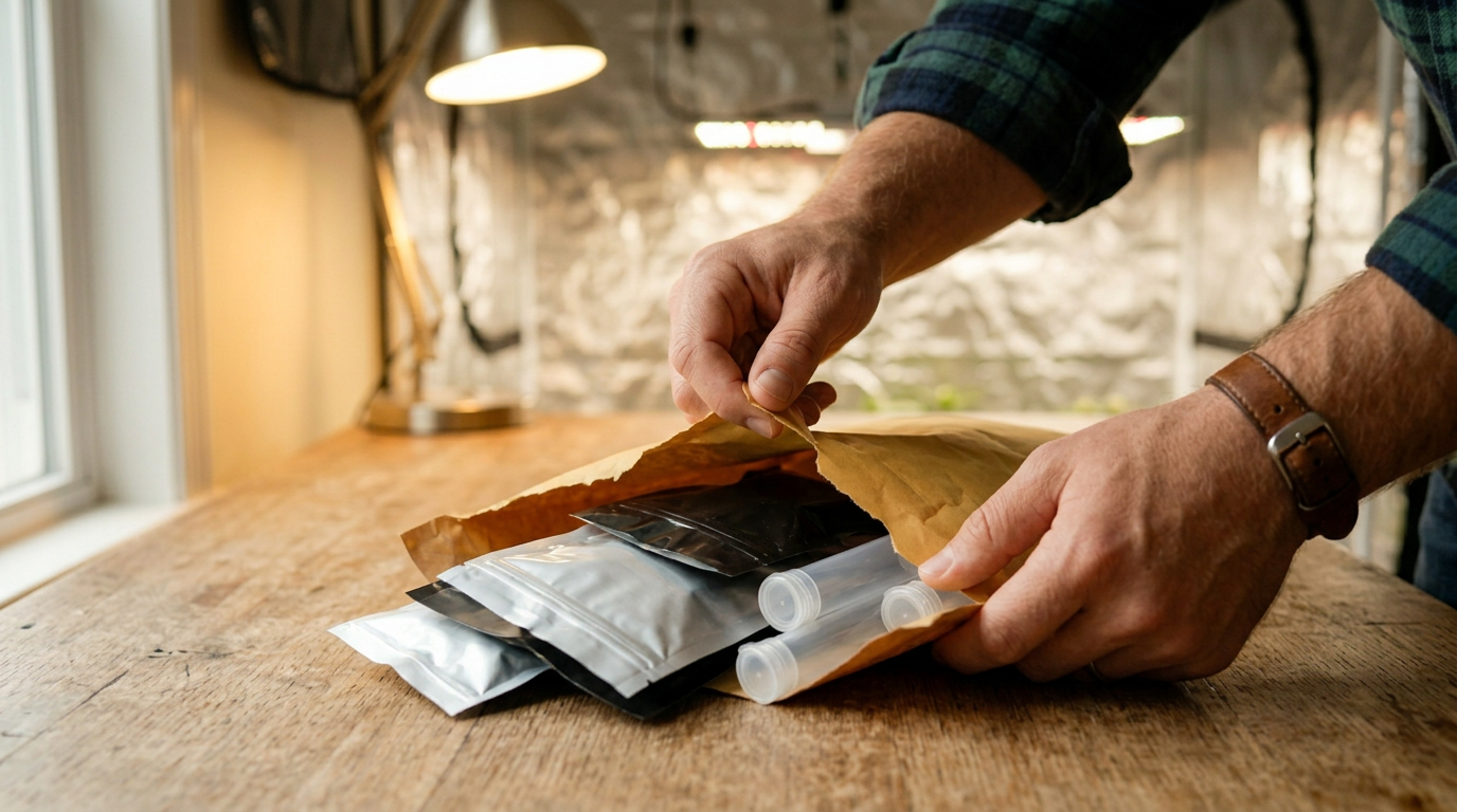 Barneys Farm unboxing seed package