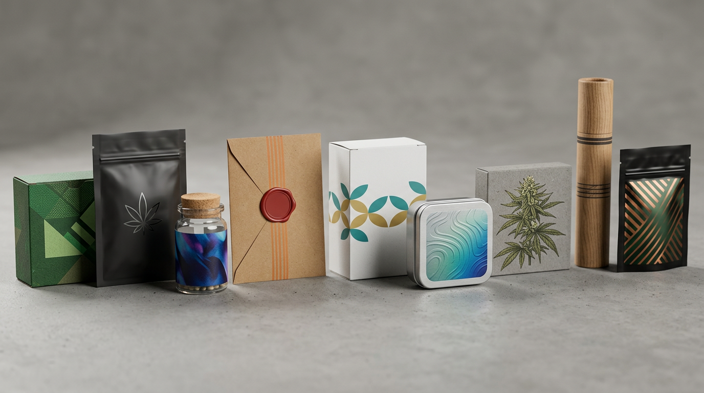 Top cannabis seed banks 2026 comparison showing popular seed bank branding and packaging designs