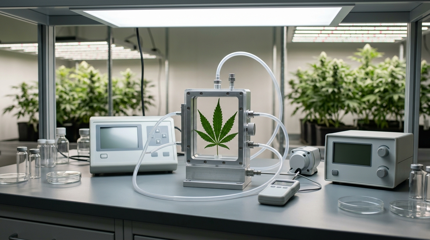 Cannabis leaf gas exchange and stomatal conductance measurement using scientific instrumentation and porometer