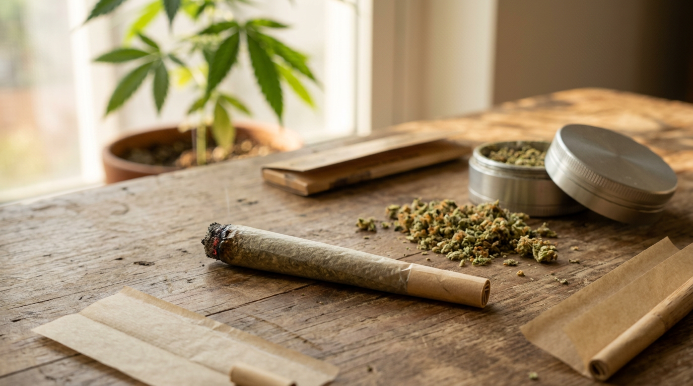 How to roll a perfect cannabis joint with hemp papers and proper technique for even burning