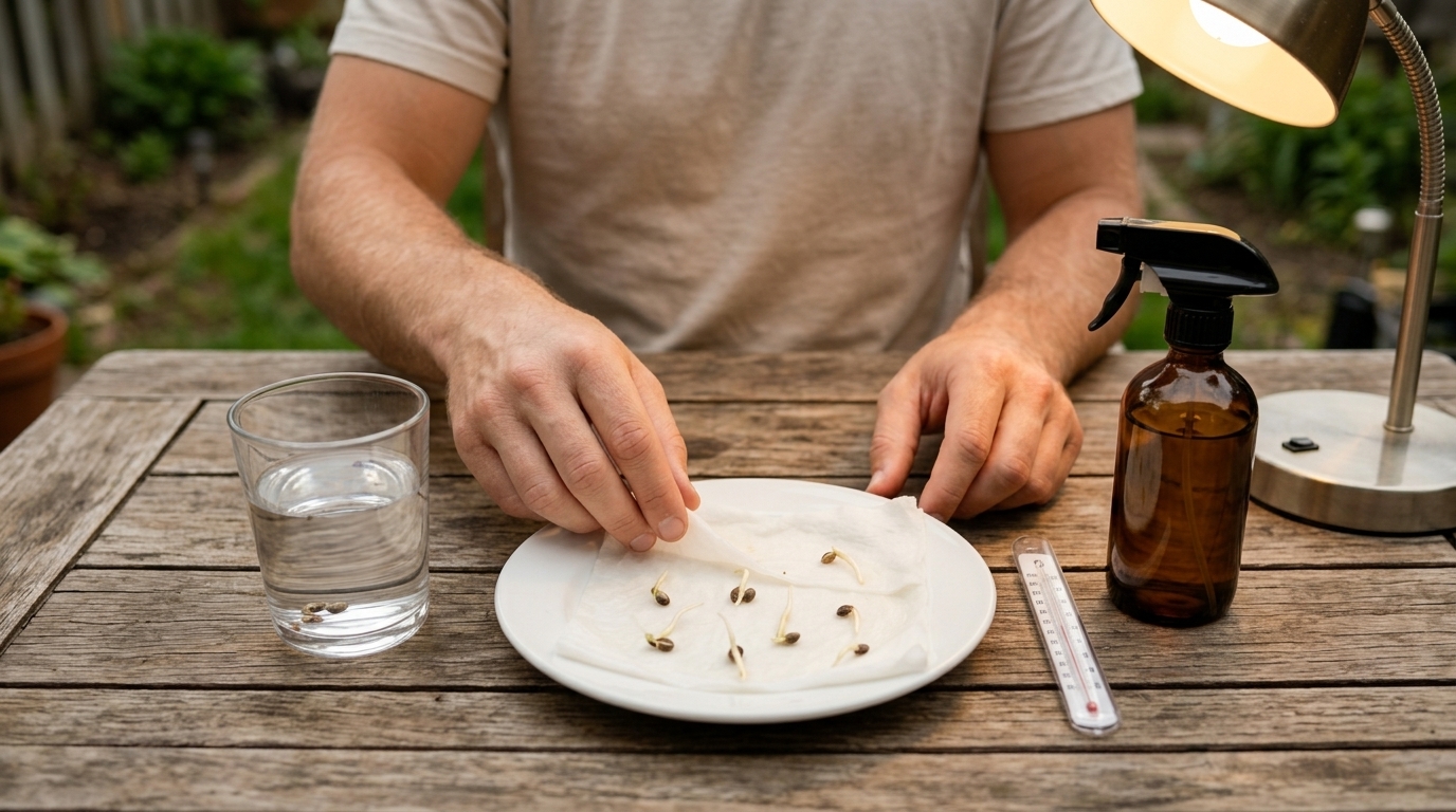 Canuk Seeds cannabis seed germination setup