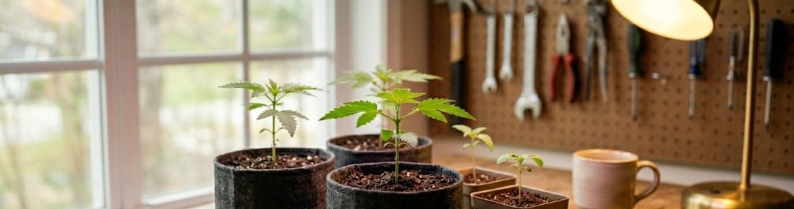 Expert Seed Bank cannabis seedlings growing