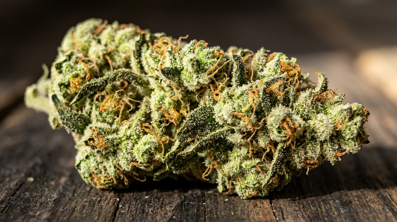 Mimosa cannabis buds macro close-up