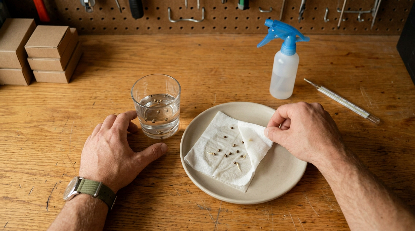 Pacific Seed Bank cannabis seed germination setup