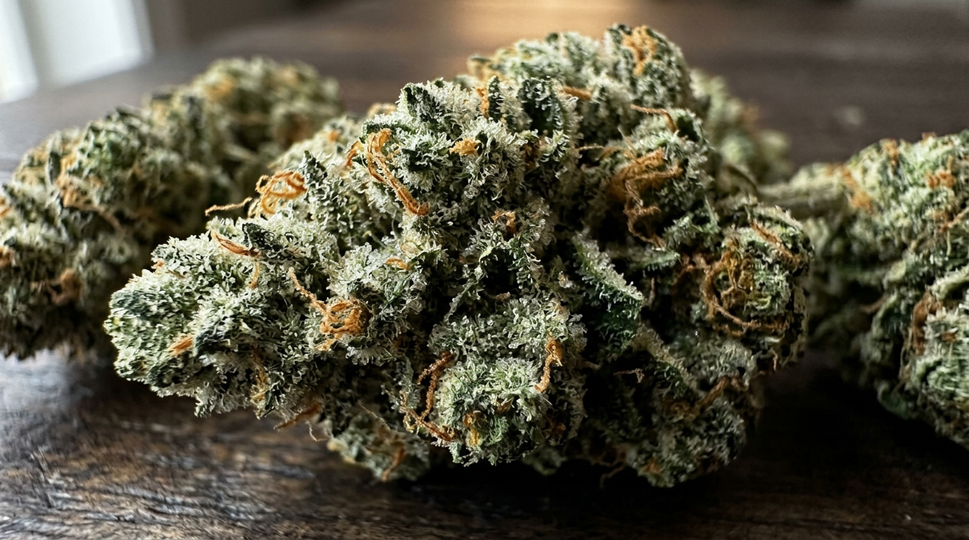 Permanent Marker cannabis buds macro close-up