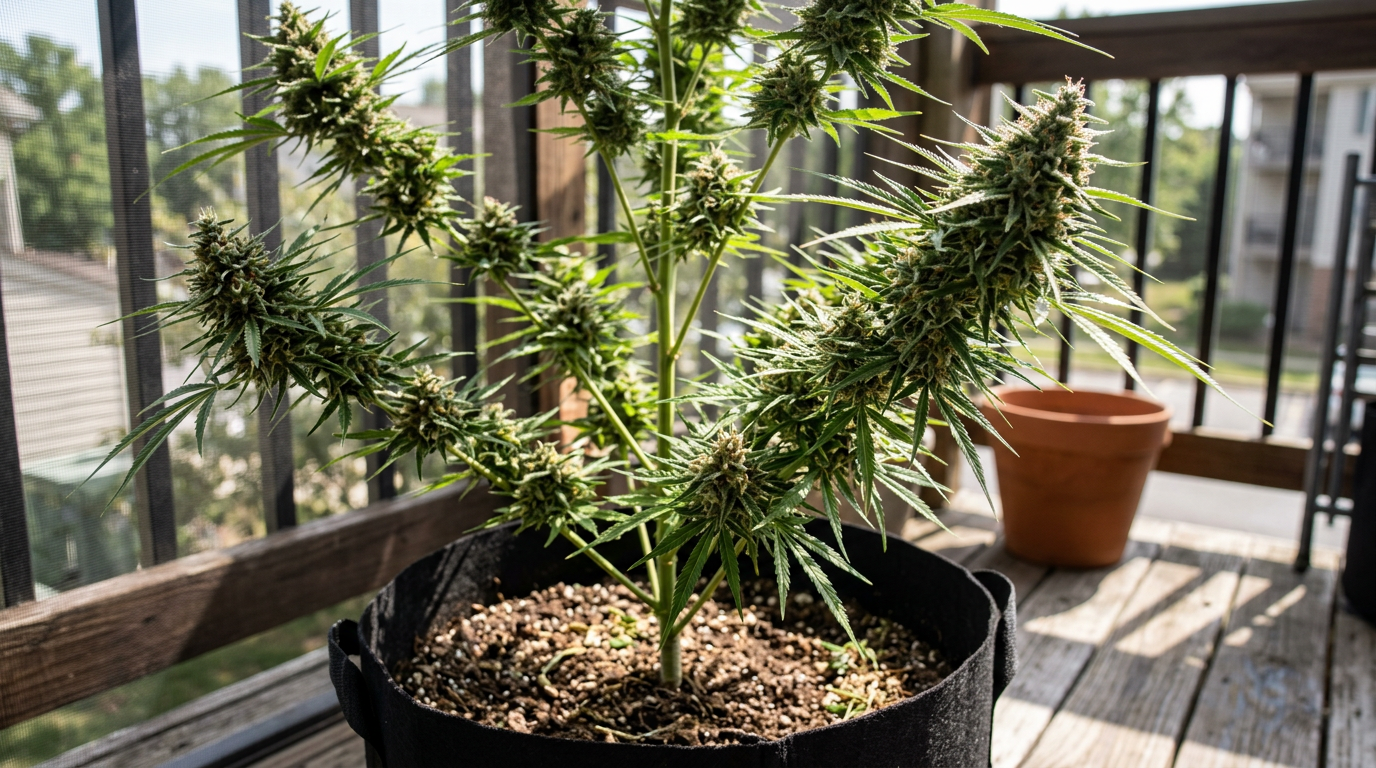 Pineapple Express cannabis plant in flower