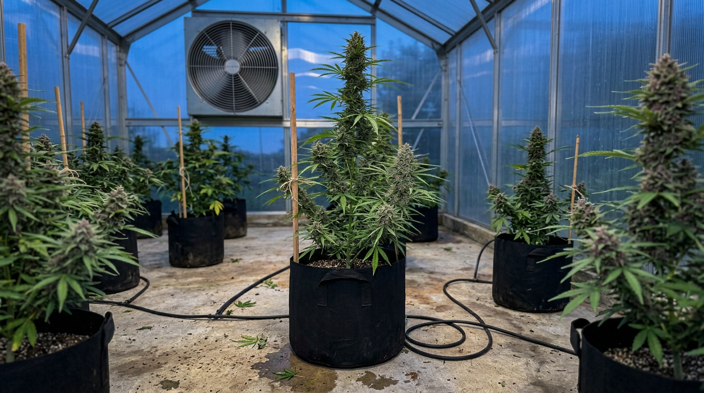 Purple Haze cannabis plant in flower