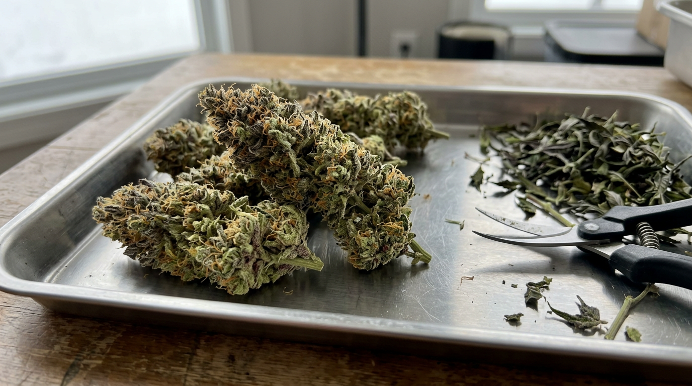 Purple Haze harvest and preparation