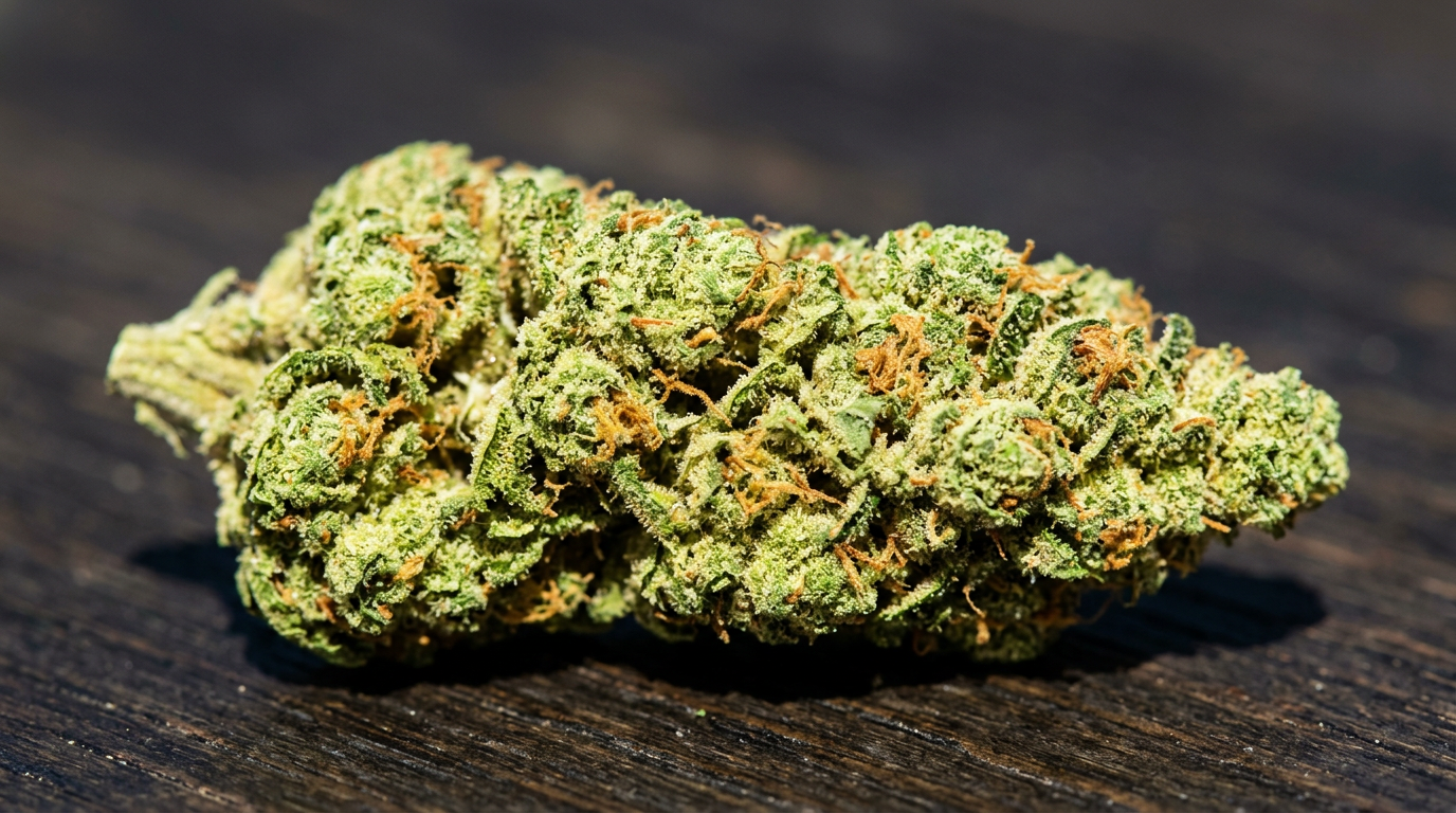 Sour Diesel cannabis buds macro close-up