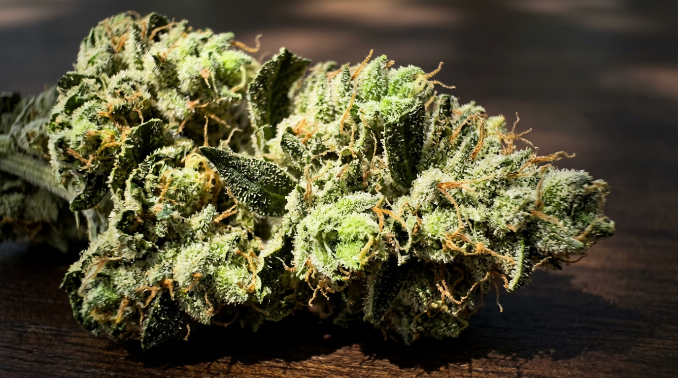 Strawberry Cough cannabis buds macro close-up