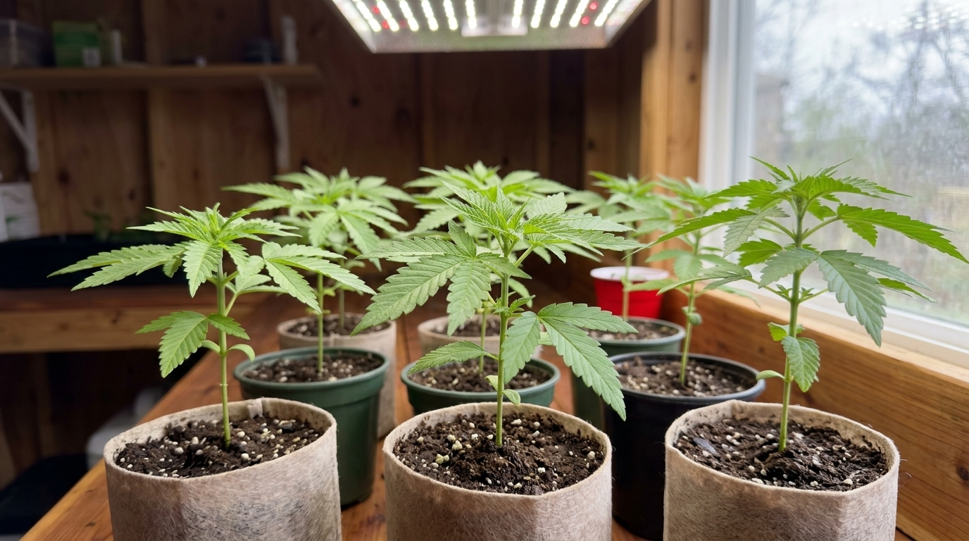 Weed Seed Shop cannabis seedlings growing