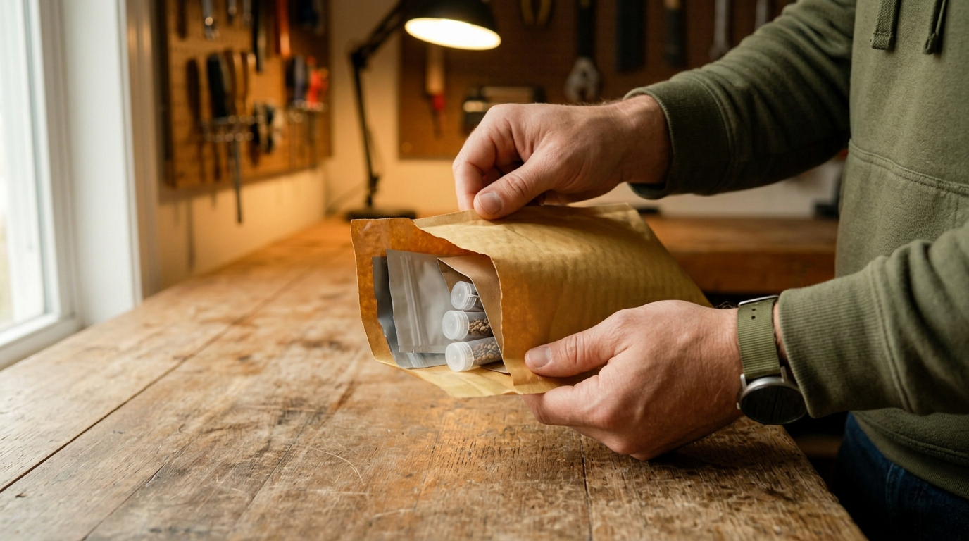 Weed Seeds Express unboxing seed package