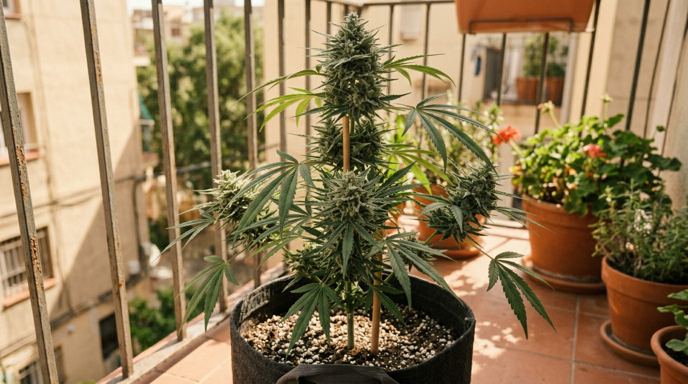 White Widow cannabis plant in flower