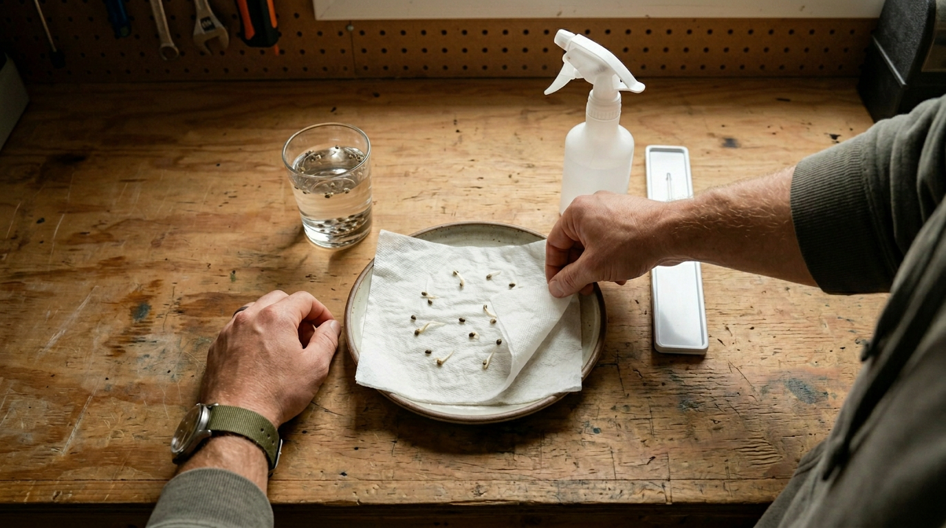 Zamnesia cannabis seed germination setup