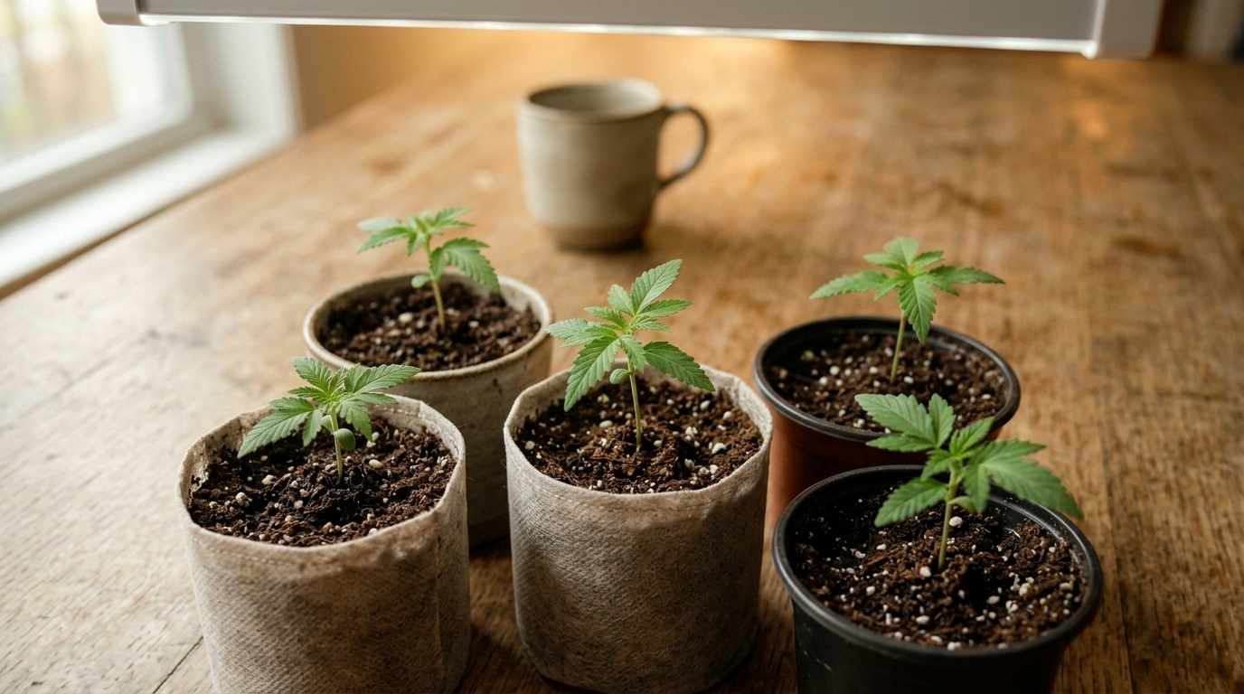 Anesia Seeds cannabis seedlings growing