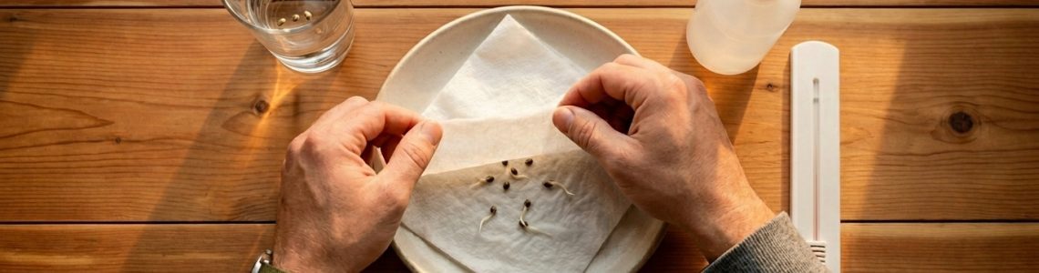 Canna Pot cannabis seed germination setup