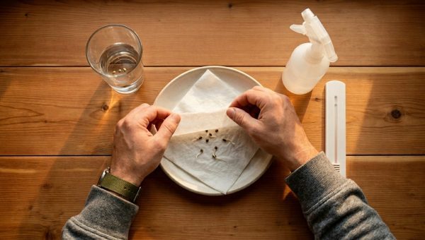 Canna Pot cannabis seed germination setup