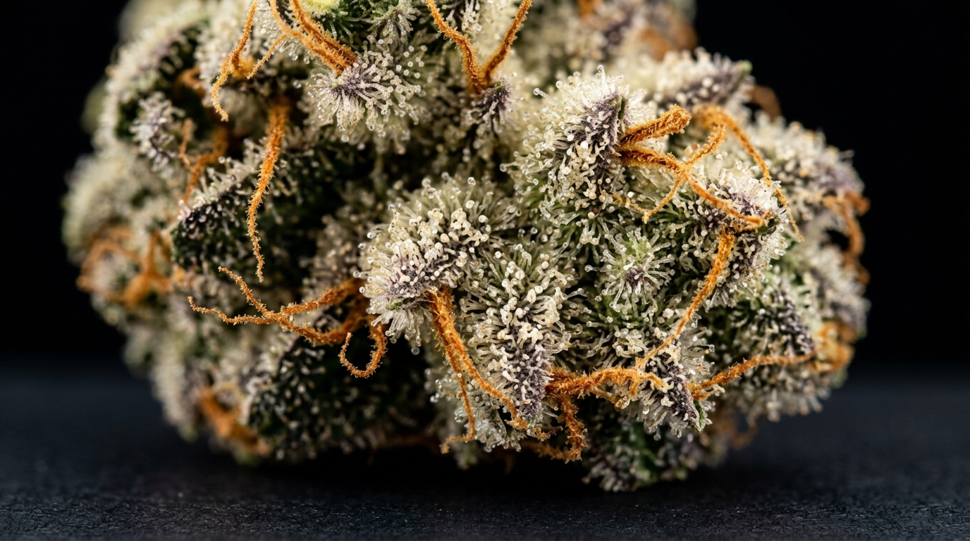 Chronic weed meaning - high quality potent cannabis buds covered in trichomes
