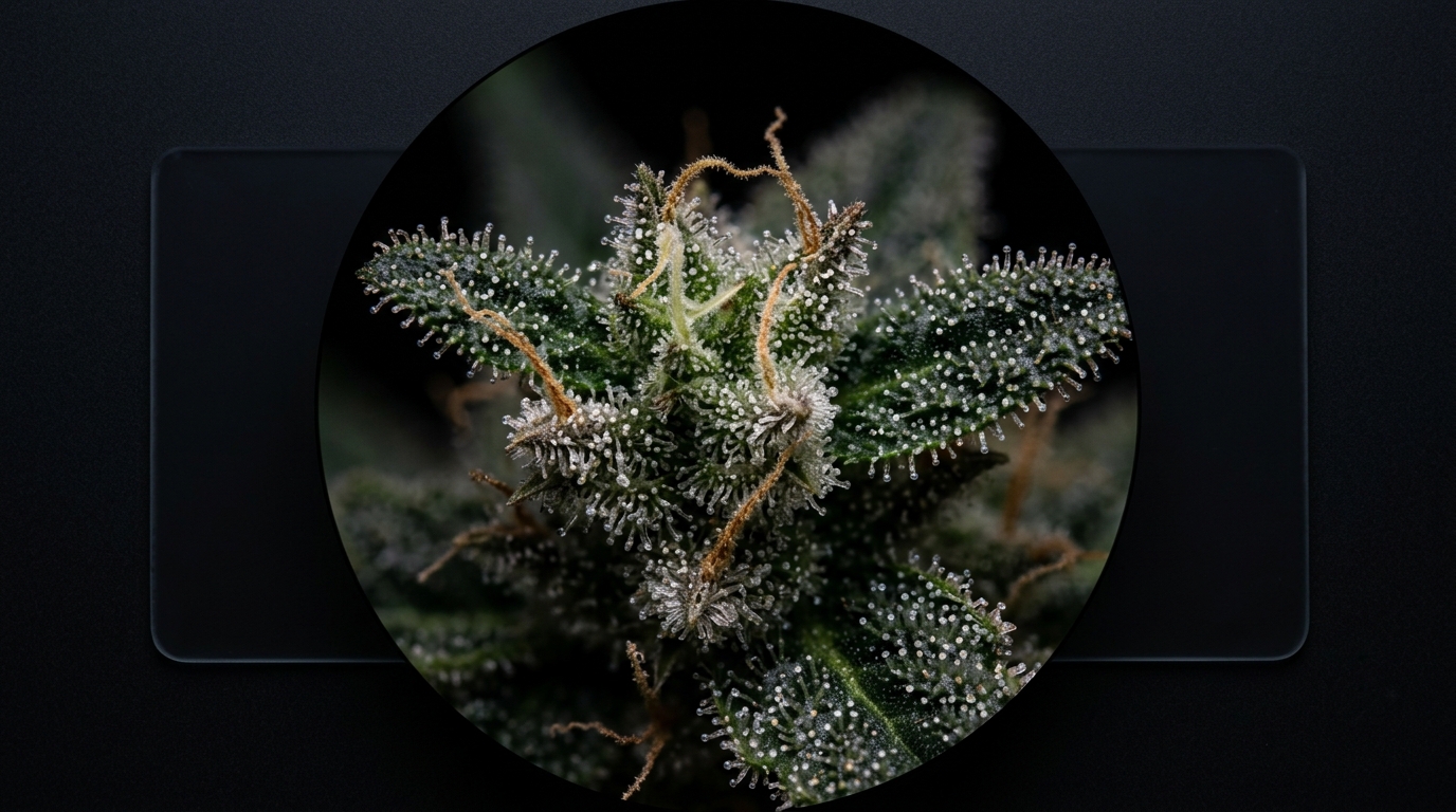 Outdoor cannabis plant in late flowering stage ready for harvest