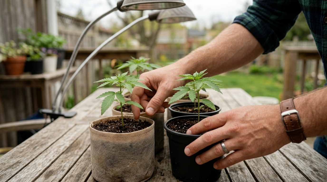 London Seed Centre cannabis seedlings growing