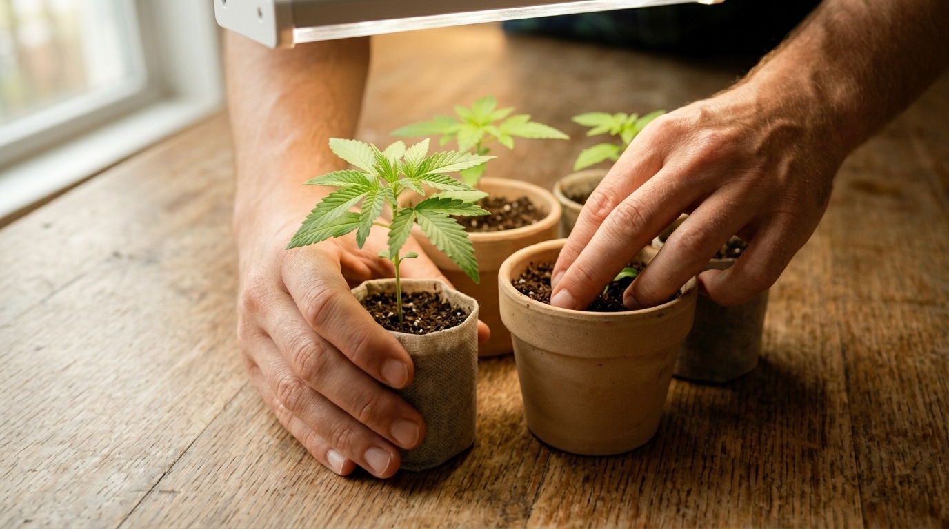 Mr. Nice cannabis seedlings growing