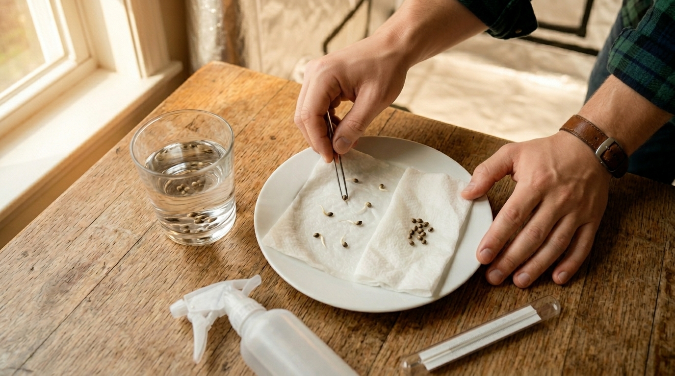 Philosopher Seeds cannabis seed germination setup