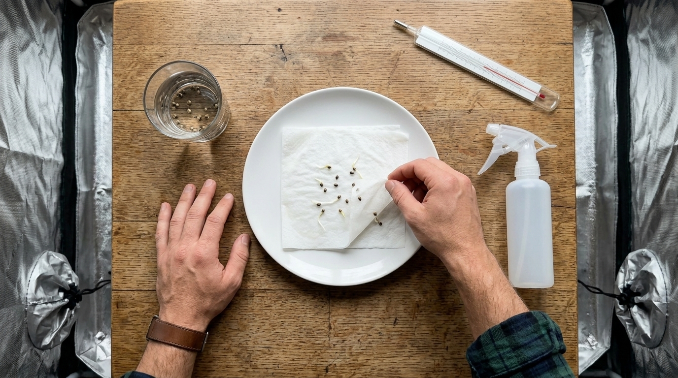 The Seed Connect cannabis seed germination setup